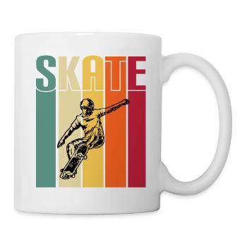skateboard skater skate sport fahren skaten - Tasse - Weiß - Rechts
