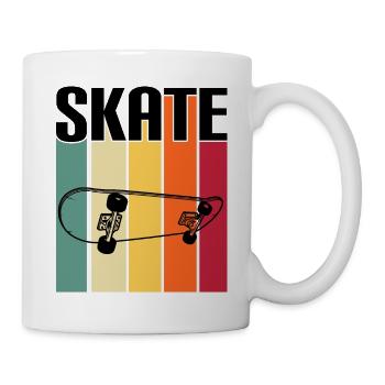 skateboard skater skate sport fahren skaten - Tasse - Weiß - Rechts
