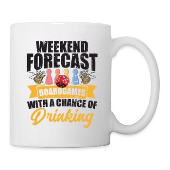 Prévisions week-end Jeux de société - Bière en jouant - Mug blanc - blanc - Droite