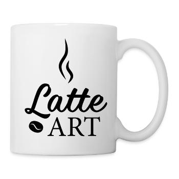 Latte Artist - Latte Art - Latteart - Tasse - Weiß - Rechts