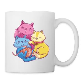 Pansexual Kawaii Cat, Anime Art Pan Pride - Mug - white - Right