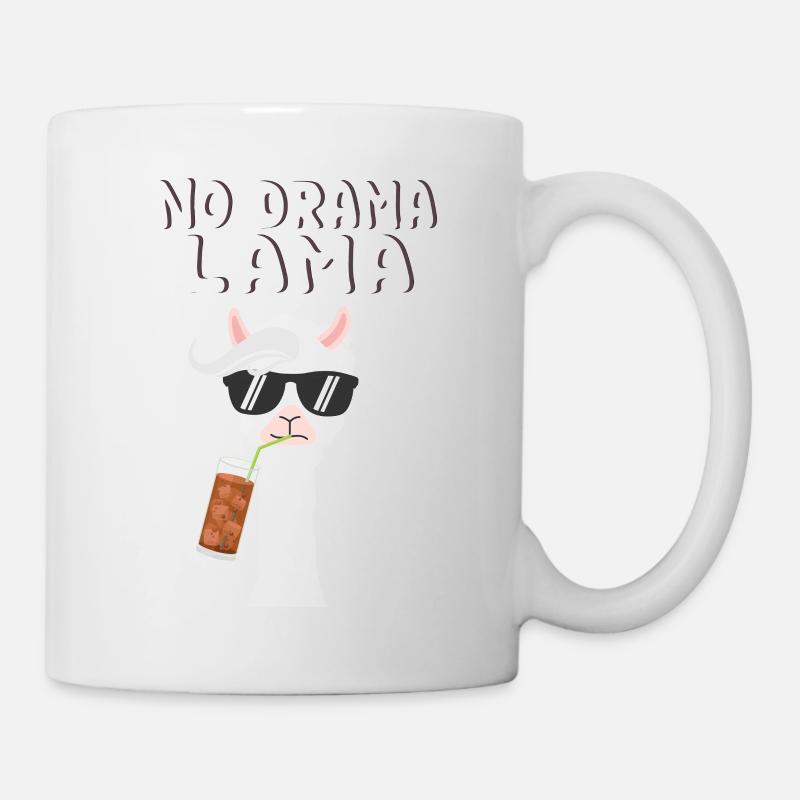 No Drama Lama - Alpaka Llama - Tasse - Weiß