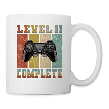 Level 11 complete anniversaire 11 ans gamer gamer - Mug blanc - blanc - Droite