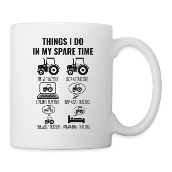 Things i do in my spare time farmer gift - Mug - white - Right