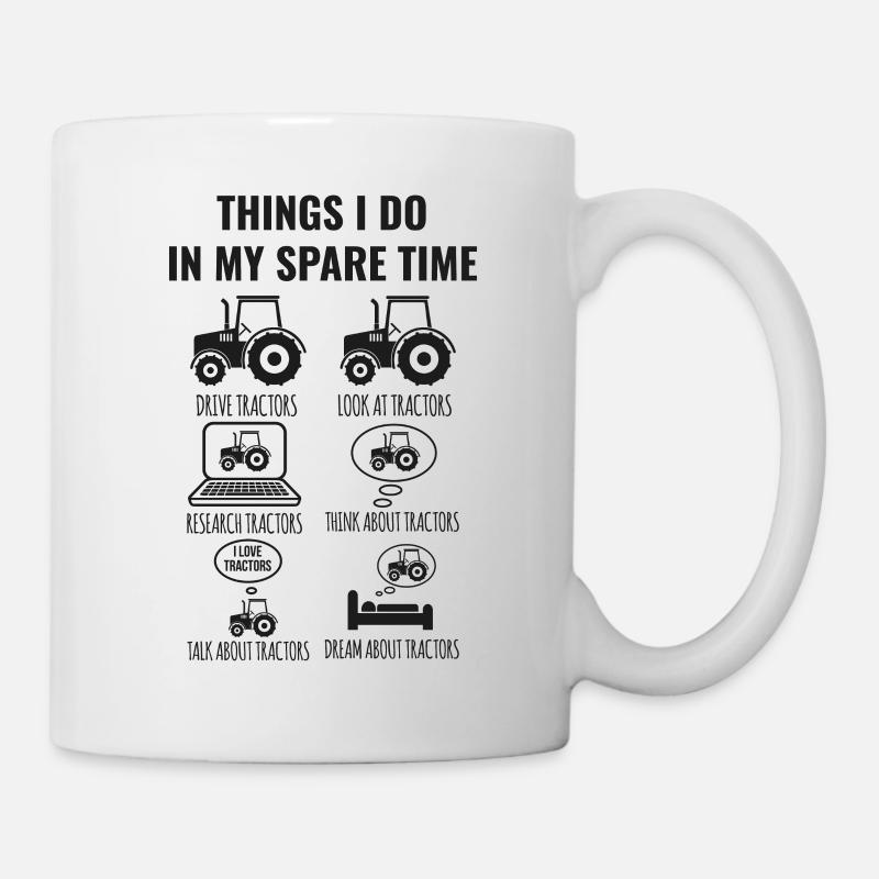Things i do in my spare time farmer gift - Mug - white