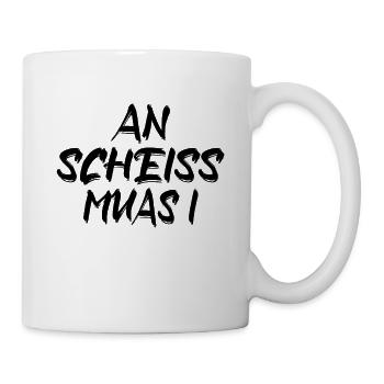 An scheiß muas i bayrisch - Tasse - Weiß - Rechts