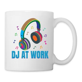 Disc Jockey - DJ At Work - Groovy Funky Vintage - - Mug blanc - blanc - Droite