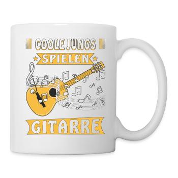 COOLE JUNGS SPIELEN GITARRE - Tasse - Weiß - Rechts