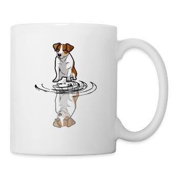 Jack Russell mirroring - Mug - white - Right