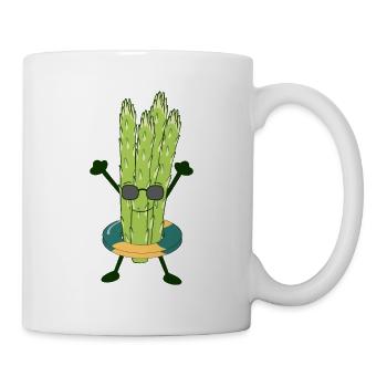Lustiger Spargel - Tasse - Weiß - Rechts