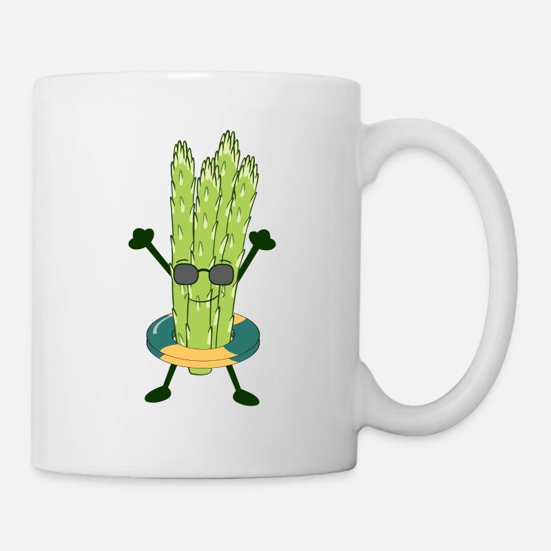 Lustiger Spargel - Tasse - Weiß