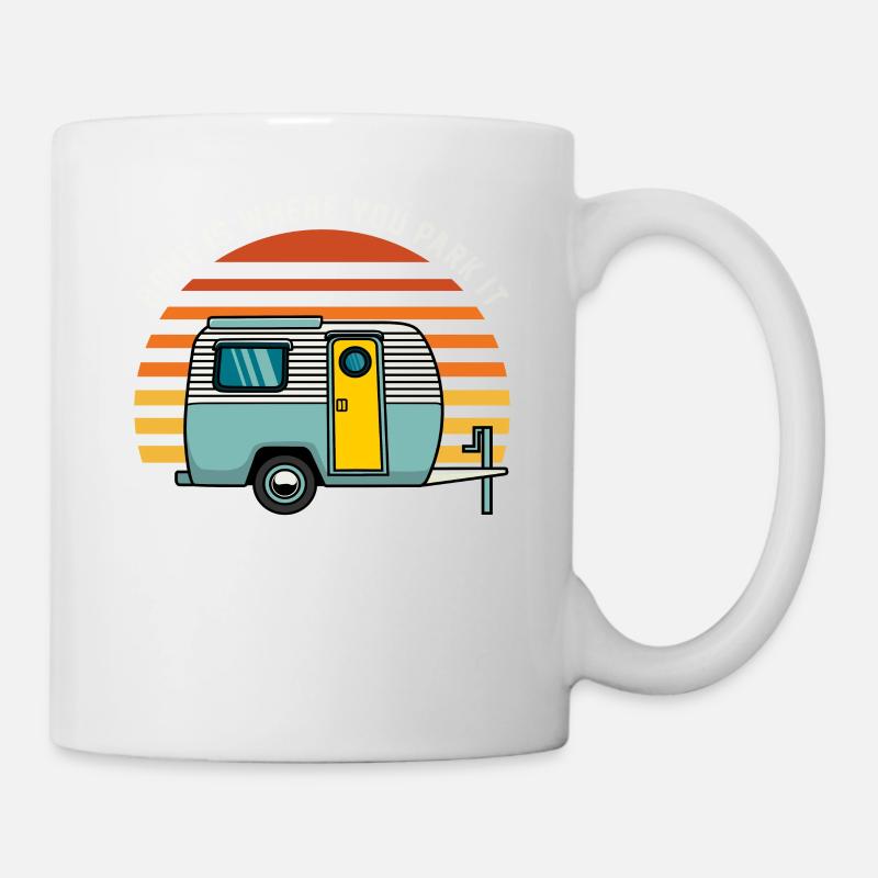Camping Camping Caravane Camping Camper Camping - Mug blanc - blanc