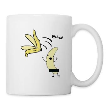 Wohoo! Banana - Tanzende Banane. Funny. - Tasse - Weiß - Rechts