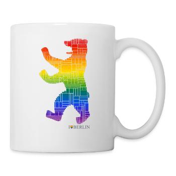 Ours berlinois - I Love Berlin - Pride Edition - Mug blanc - blanc - Droite