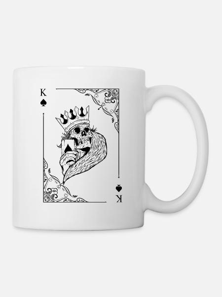 Card Symbols Playing Cards King of Spades Card Game - Mug - white