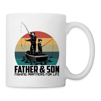 Father & Son Fishing Partners For Life - Mug - white - Right