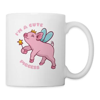 Schwein Prinzessin - Ich bin ein niedlicher Pigcess - Tasse - Weiß - Rechts