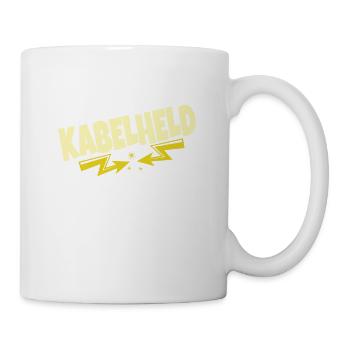 Kebelheld Elektriker Elektroniker Elektrotechniker - Tasse - Weiß - Rechts