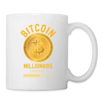 Chargement du millionnaire Bitcoin - Mug blanc - blanc - Droite