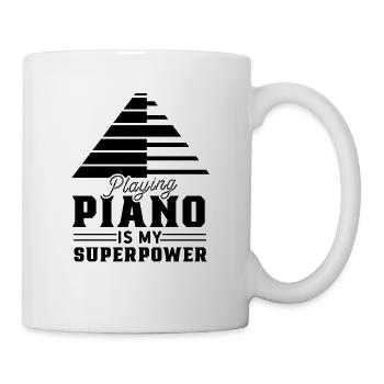 Klavier Spielen Ist Meine Superkraft Pianist - Tasse - Weiß - Rechts
