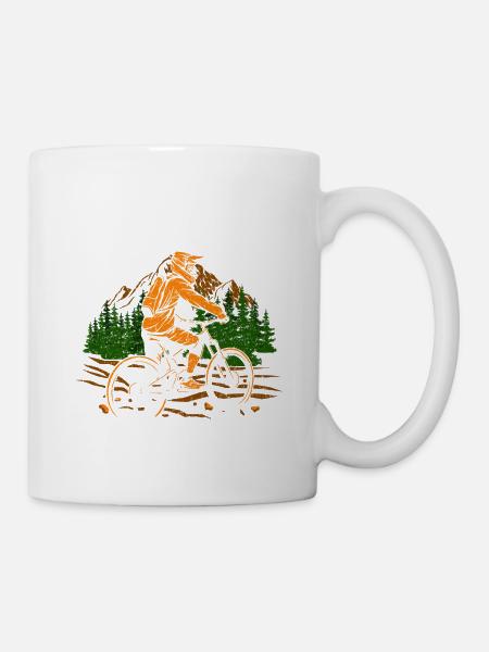 Nur noch einen Trail - Mountainbike - Tasse - Weiß
