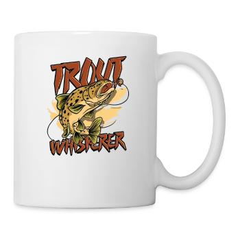 Forellenflüsterer – Forellenfisch für einen Fischer - Tasse - Weiß - Rechts