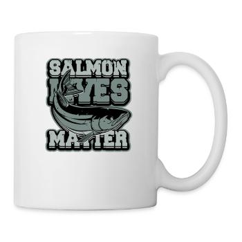 La vie du saumon compte – Pêche au saumon - Mug blanc - blanc - Droite