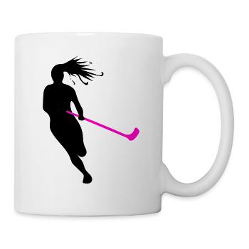 Floorball Florballerin - Tasse - Weiß - Rechts