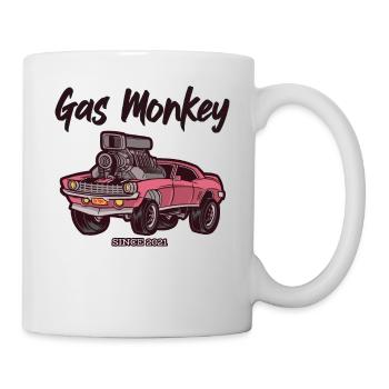 T shirt gas monkey - Tasse - Weiß - Rechts