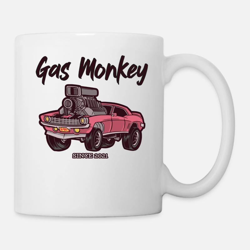 T shirt gas monkey - Tasse - Weiß