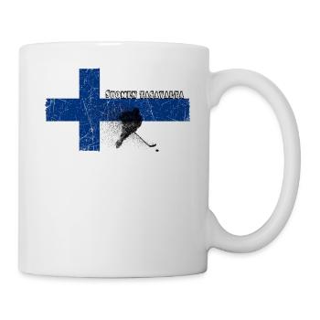 Hockey sur glace Finlande fan cadeau - Mug blanc - blanc - Droite