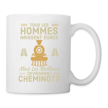 Cheminots - Mug blanc - blanc - Droite