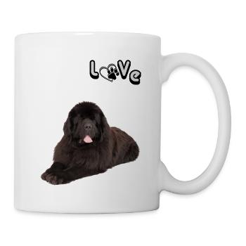 L’amour des chiens pour un Terre-Neunois - Mug blanc - blanc - Droite