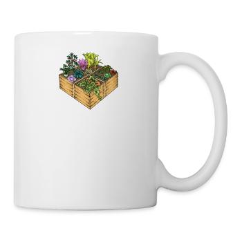 Hochbeet I Vintage Selbstversorger Salat Motiv für - Tasse - Weiß - Rechts