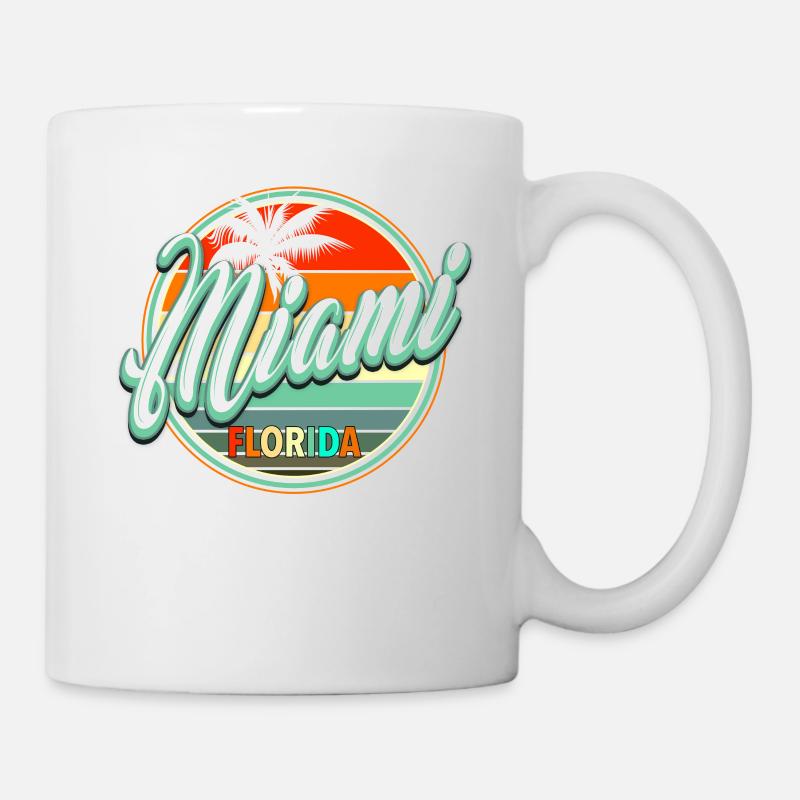 SommerStrandurlaub - Miami - Tasse - Weiß