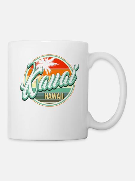 SommerStrandurlaub - Kauai Hawaii - Tasse - Weiß