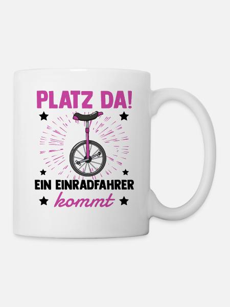 Einrad - Tasse - Weiß