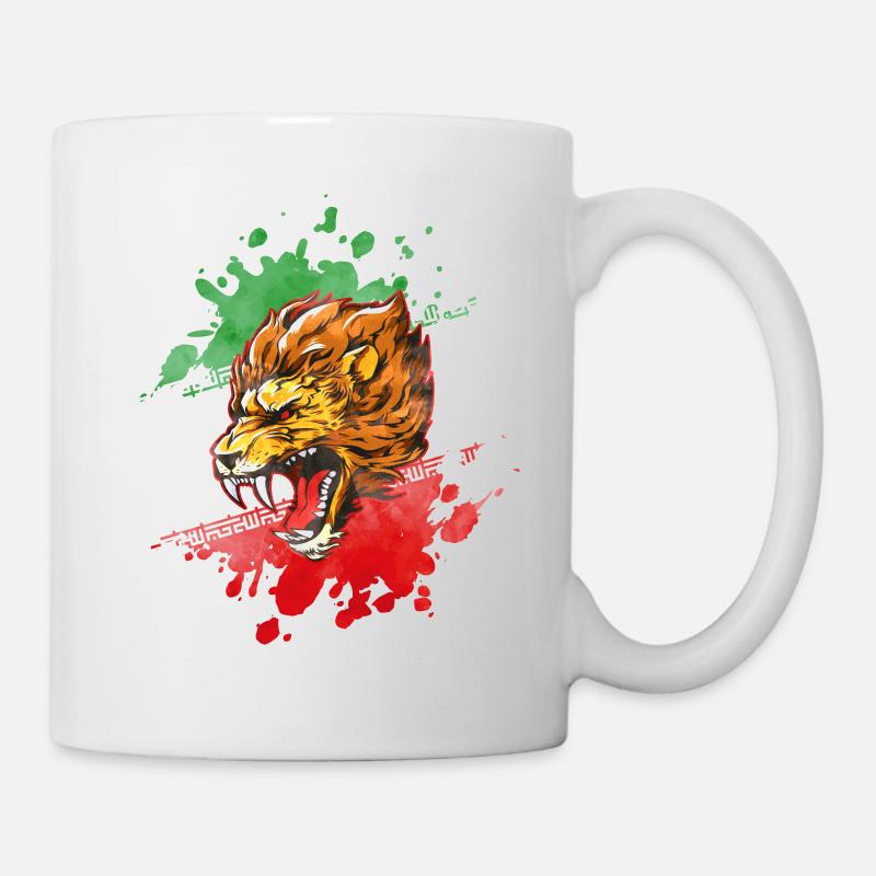 persian flag iran lion - Mug - white