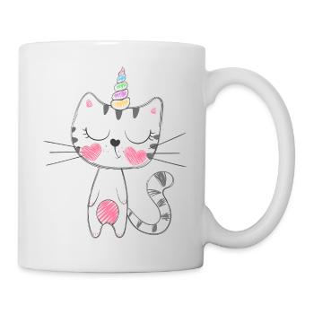 Unicorn cat CUTE - Mug - white - Right
