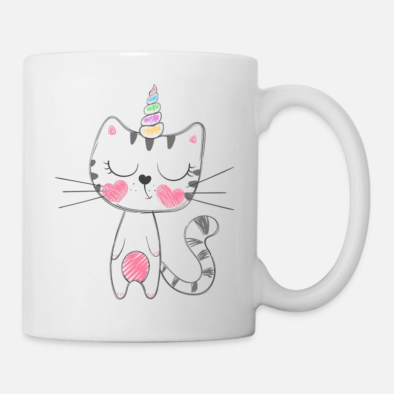 Unicorn cat CUTE - Mug - white