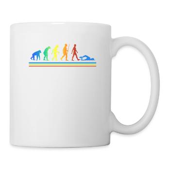 Schwimmer Evolution Freizeitsport Athleten - Tasse - Weiß - Rechts