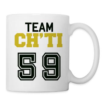 Team chti 59 nord Geschenk Humor Mann Frau - Tasse - Weiß - Rechts