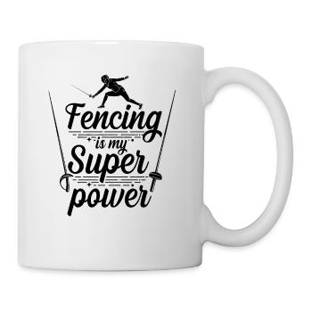 Fechten Ist Meine Superkraft Fechter Fechtsport - Tasse - Weiß - Rechts