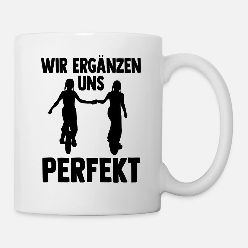 Einrad Zwillinge - Tasse - Weiß