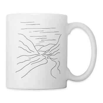 Vallée de montagne avec rivière - Mug blanc - blanc - Droite