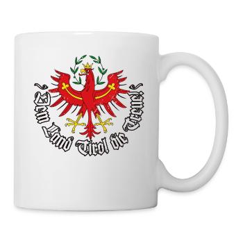 Dem Land Tirol die Treue Spruch Tiroler Adler - Tasse - Weiß - Rechts