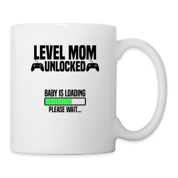 Level Mom unlocked - Tasse - Weiß - Rechts
