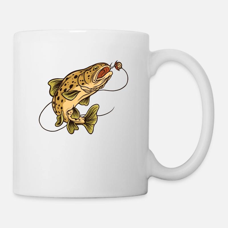 Angler Geschenk Forellen Angeln Regenbogenforelle - Tasse - Weiß