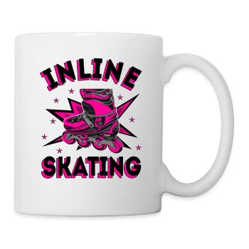 Inline Skating Inline-Skates - Tasse - Weiß - Rechts