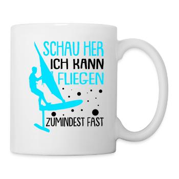 Windsurfen mit Foil Foilsurfen - Tasse - Weiß - Rechts